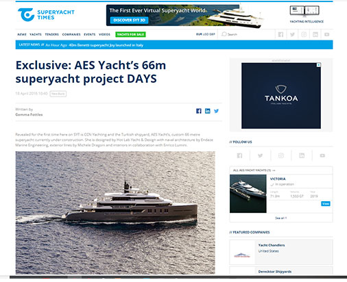 AES Yacht’s 66m superyacht project DAYS